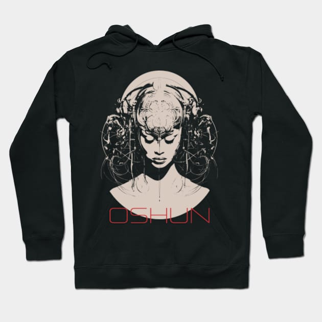 Oshun's Radiance - Digital Illustration of an Iconic Yoruba God Hoodie by VEKULI